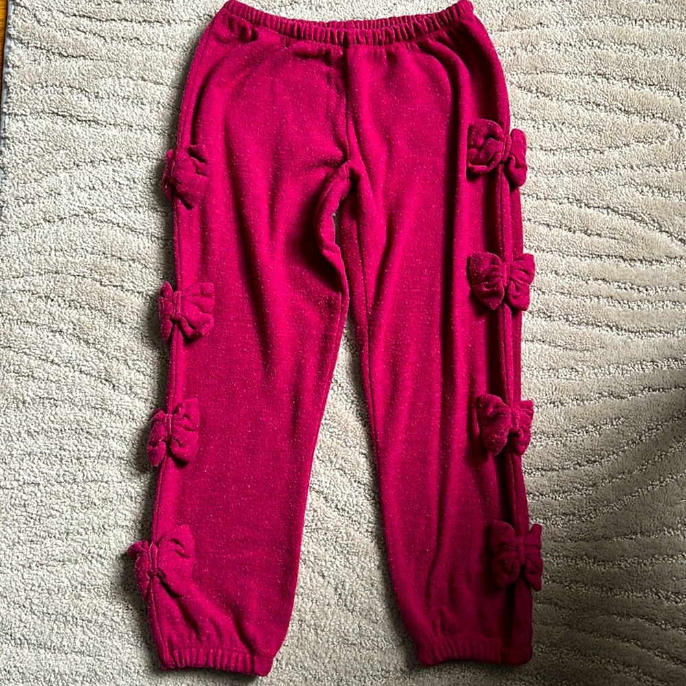 Kids Chaser Vintage Soft Coquette Bows Sweat Pants